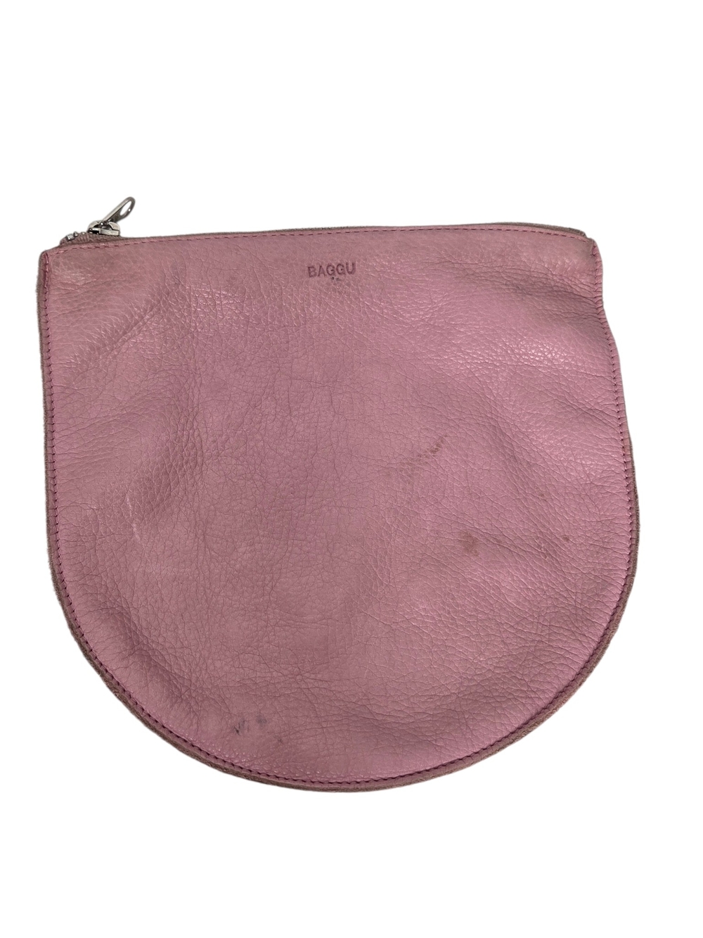BAGGU Pink Leather Large U Pouch - Picture 10 of 11